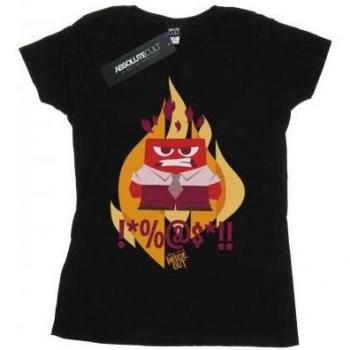 Maglia Femminile Inside Out Disney “Fired Up” in Cotone 1/2‑Taglio