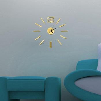 Silent 3D Digital Large Wall Clock Sticker