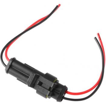 2 Pin Car Waterproof Electrical Connector HID Plug with Electrical Wire Cable Auto Truck Wire Harness