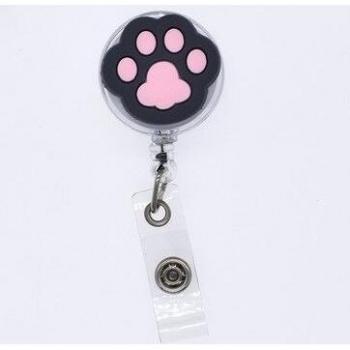 Cat Paw Nurse ID Badge Holder PVC Retractable for Students