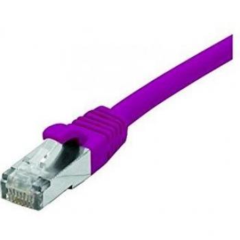 Patchkabel CAT. 6, F/UTP, PoE, halogenfrei, violett, 30,0 m Geschirmtes Patchkabel mit Rastnasenschutz (854419)