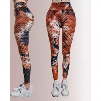 Women's Tummy Control Tie-Dye Yoga Pants with Push Up