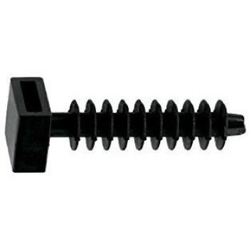 Taco negro para brida 10x37x6.5, Caja de 100