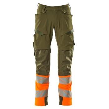 Pantalones de Trabajo Mascot 19179 Verde Musgo / Naranja Hi-Vis