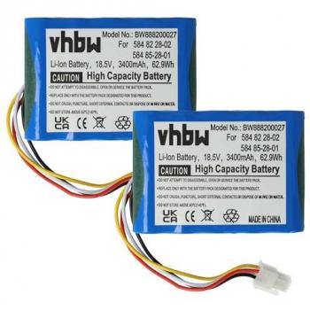 Pack de 2 batteries compatibles Gardena Sileno Minimo