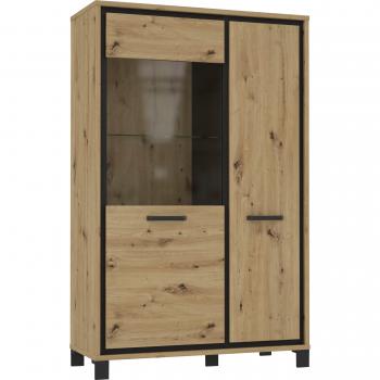 FORTE Vitrine Artisan Eiche, Höhe 161 cm