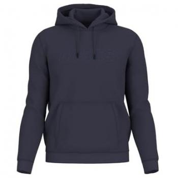 Sudadera con Capucha Guess Azul Logo Tonal