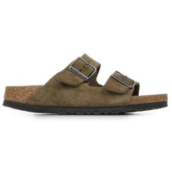 Beige Suede Buckle Strap Slippers (Size 7 US) – Birkenstock Female Slider