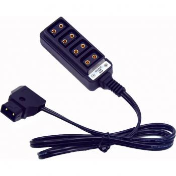 D-Tap B-Type to 4 Female P-Tap Splitter Cable