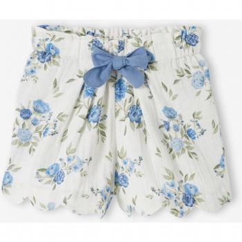Short élégant en gaze de coton à motifs pour fille