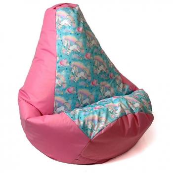 Puf Pera Unicorn Rosa