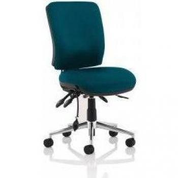 Bespoke Colour Teal No Arms Task Chair
