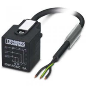 Connecteur électrovanne câble 3 pôles halogène-free noir RAL 7021 extrémité libre 5 m - Phoenix Contact