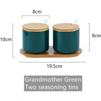 Ceramic Seasoning Jar with Wooden Lid