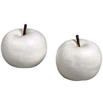 Pommes en polystyrène Rayher, lot de 2, 7x6 cm et 8x7 cm