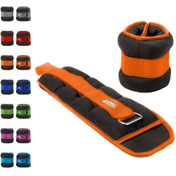 Umi. Essentials Adjustable Ankle Weights (6 lbs, Orange)