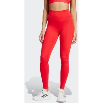 Adidas Optime Essentials Stash-Pocket Leggings Damen – Volllange, roter Purpurton