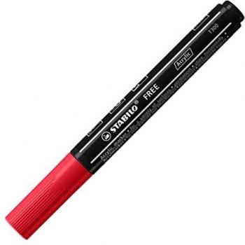 Acrylmarker - STABILO FREE Acrylic - T300 Rundspitze 2-3mm - Einzelstift - rot