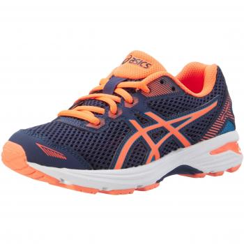 Asics GT-1000 5 GS, Scarpe Running Bambino, Multicolore (Indigo Blue/Hot Orange/Thunder Blue), 37.5 EU