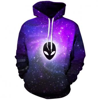 Ocean Plus Hombre Galaxia Sudadera con Capucha Manga Larga Estampado Digital Halloween Cosplay Camisa de Entrenamiento Pull-Over