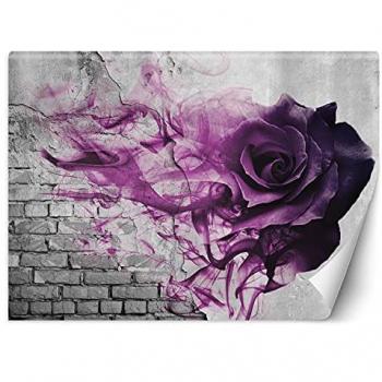 Rosa Viola Mattone 3D – Carta da Parati 400x280