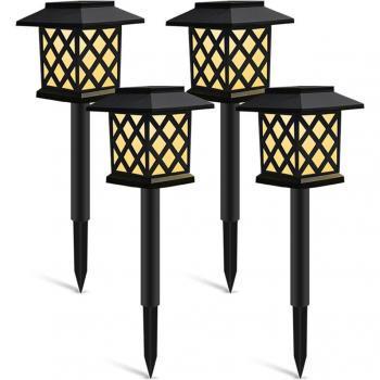 Éclairage extérieur solaire LED 4 lampes, sol et passage