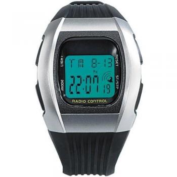 Montre bracelet radiopilotée à écran LCD ''SW-640 DCF''
