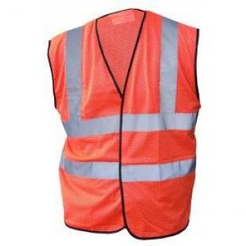 B-Seen High Visibility Mesh Vest in Orange (Medium)