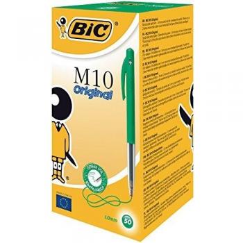BIC Druckkugelschreiber M10, Strichfarbe: grün