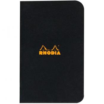 Clairefontaine Rhodia A7 Quad Ruled Notebook, Black