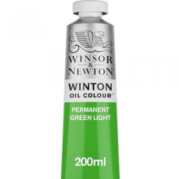 Winsor & Newton Winton Oil Colour Tube 200ml - Permanent Green Light