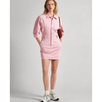 Vestido Pepe Jeans Gracie Denim Rosa Para Mujer
