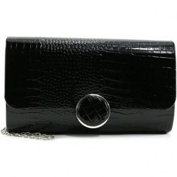 Clutch femme noir Tamaris – Amalia Black‑Kroko