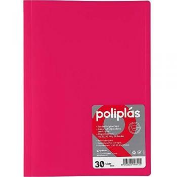 Carpeta Grafoplás 30 fundas tamaño folio color fucsia
