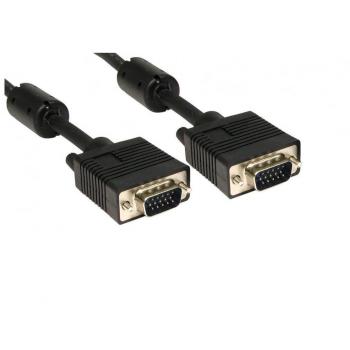 Cables Direct 1m SVGA VGA cable VGA (D-Sub) Black, Silver