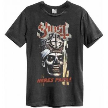 Amplified Unisex Adult Here’s Papa Ghost T-Shirt XS Charcoal
