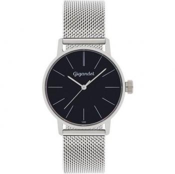 Orologio Elegante Gigandet Femminile Acciaio Argento Nera – G43‑006