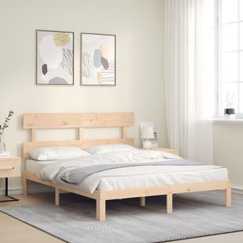 VidaXL Cadre de lit sans matelas bois de pin massif