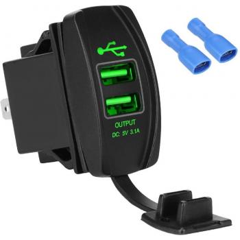 12V 24V Car USB Charger Splitter Adapter for Boat Truck Trailer Off-Road
