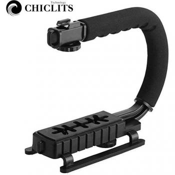 3 Shoe Mounts U/C Shaped Stabilizer Grip for Video Cameras