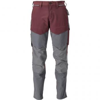 Stretch Bordeaux/Gray Mascot Trousers with Knee Pads – Size 32x31.5