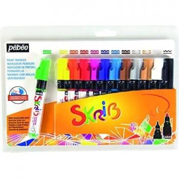 PEBEO Skrib Paint Marker Set Regenbogen 12 Stück