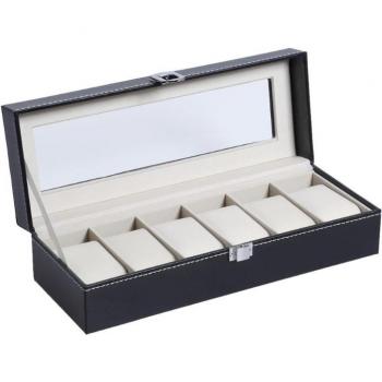 Uhrenbox mit PU Leder 10 Fächer