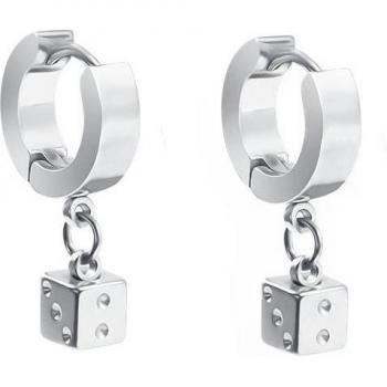 Lightning Dice Drop Earrings – 5mm/8mm Stainless Steel