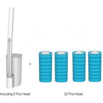 Toilet Brush Set with Long Handle and Replacement Head