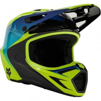 FOX Casco Cross Bambino Racing V3 Streak Nero-Giallo