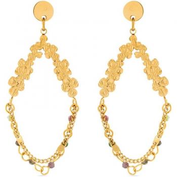Pendientes Boho de Luxenter en oro amarillo 18k