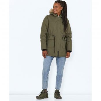 Parka Noisy May de mujer con manga larga y capucha de pelo