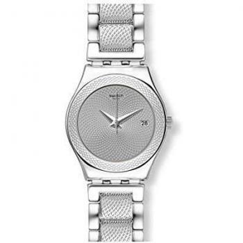 Damen-Swatch YLS466G Quarzuhren mit Edelstahlarmband
