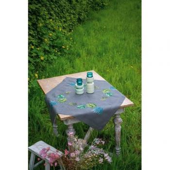 Tischdecke Vervaco Kreuzstich-Set „Botanische Blätter“ – 80 cm × 80 cm